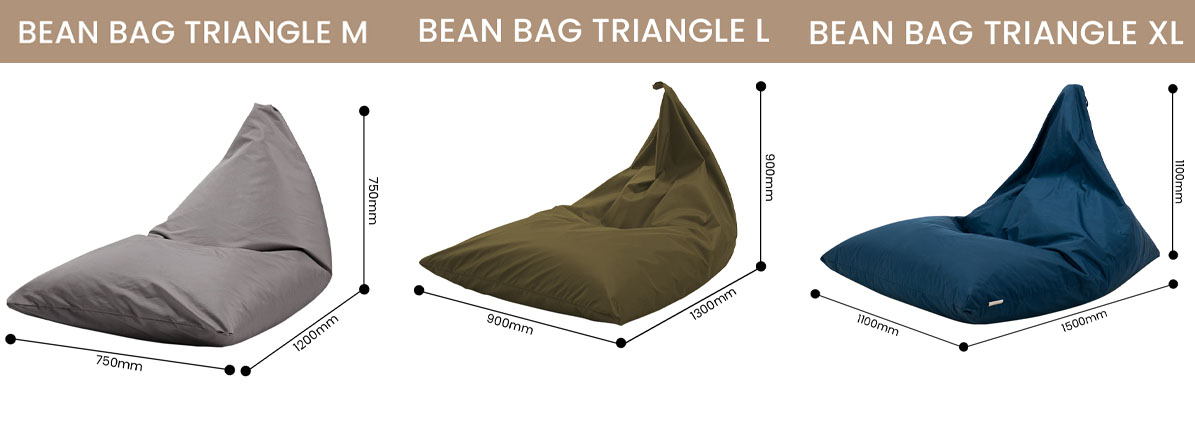 Ukuran Bean Bag Triangle Memanjang Procella Sofa  